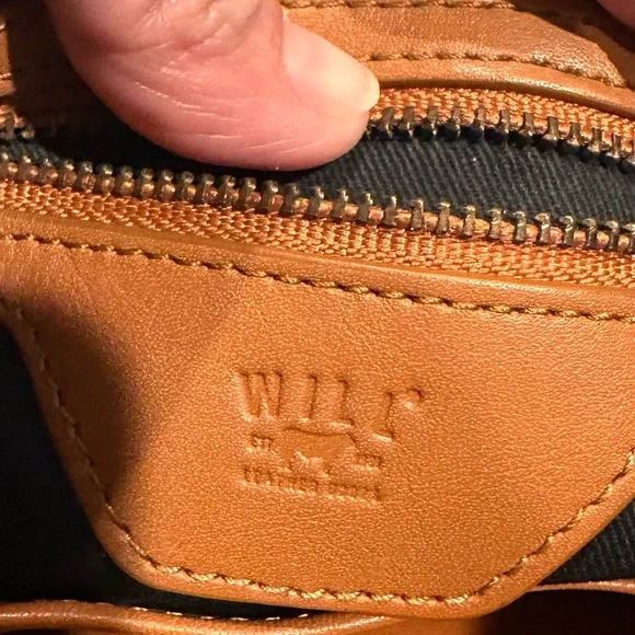 WILLI EST.1981 LEATHER CROSSBODY Bag TAN - Picture 6 of 11